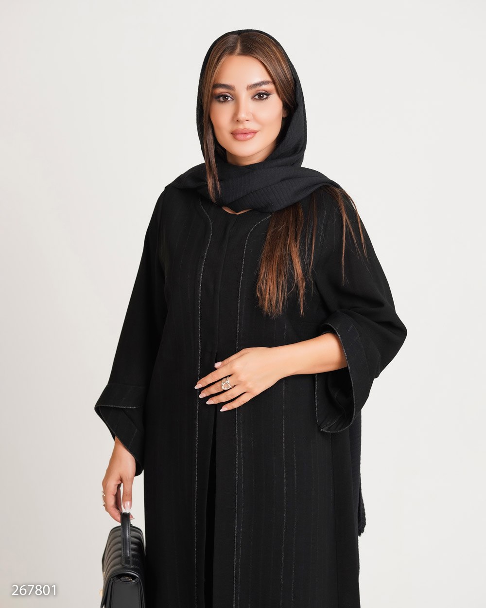 مانتو بلند یقه گرد،قیطون دوزی / مدل توتیا / مناسب ۳۸ تا ۴۸ کیفیت تضمینی