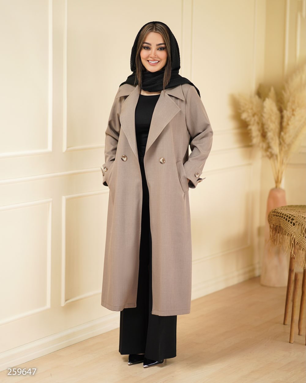 مانتو یقه انگلیسی بلند / مدل وارش / پارچه بزایاق / کد: 2596 /سایز 1 و 2 مناسب 38تا 52 کیفیت تضمینی