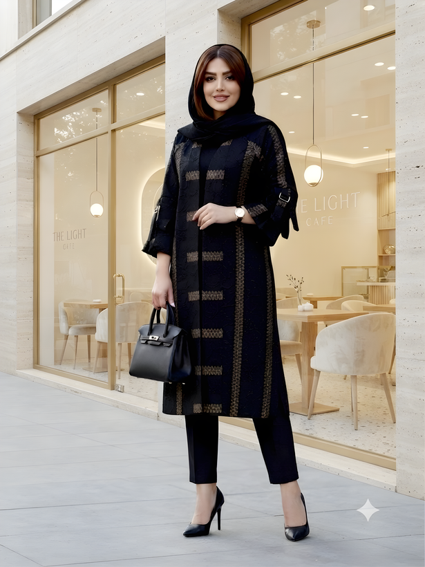 مانتو مجلسی پلاس سایز ۰۴۷۹ / جنس ژاکارد اعلا / مناسب ۴۶ تا ۵۶ فوقالعاده با کیفیت