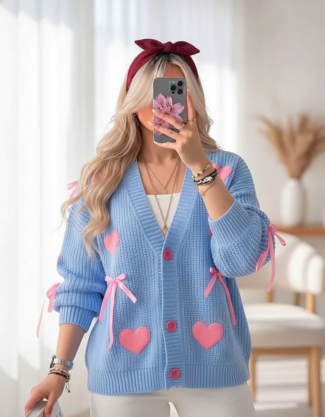 ژاکت پینترسنتی پاپیون دخترانه / بافت گرم بالا / فری تا ۴۶