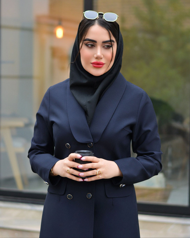مانتو شلوار اداری مدل جلوه / پارچه پرشیا