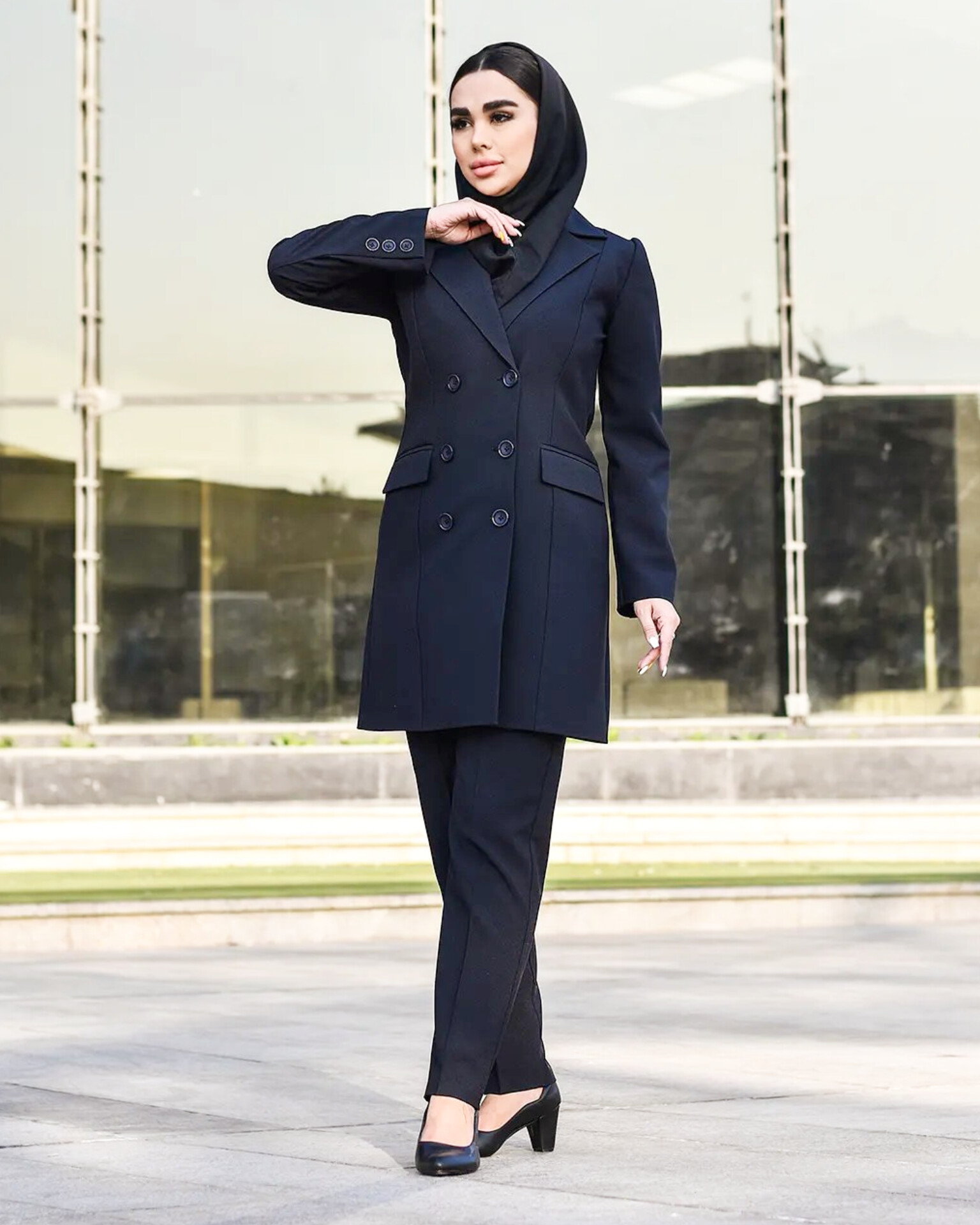 مانتو شلوار اداری زنانه پارچه پرشیا
